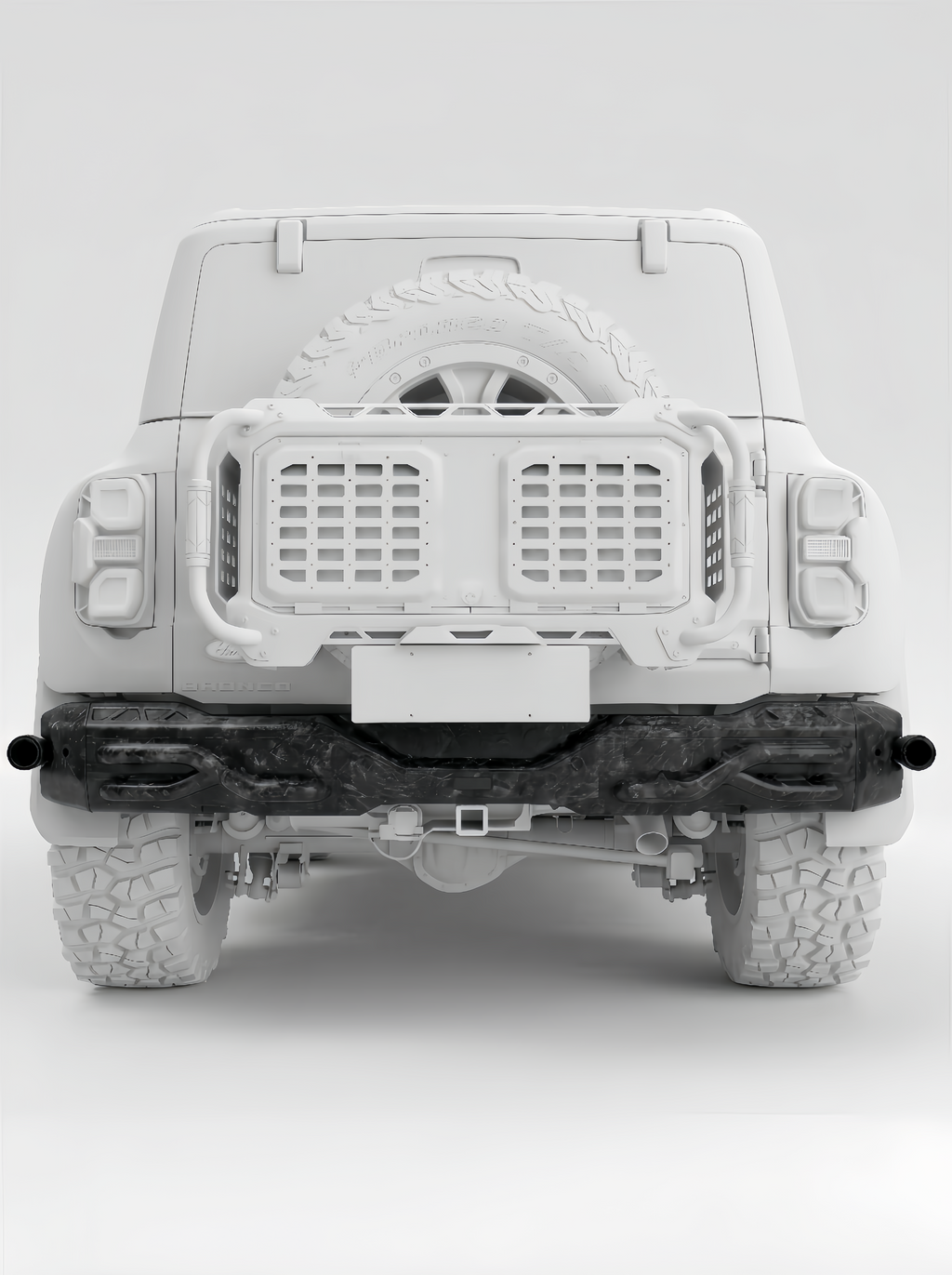 TITAN Carbon Fiber Rear Bumper For 2021-2026 Ford Bronco