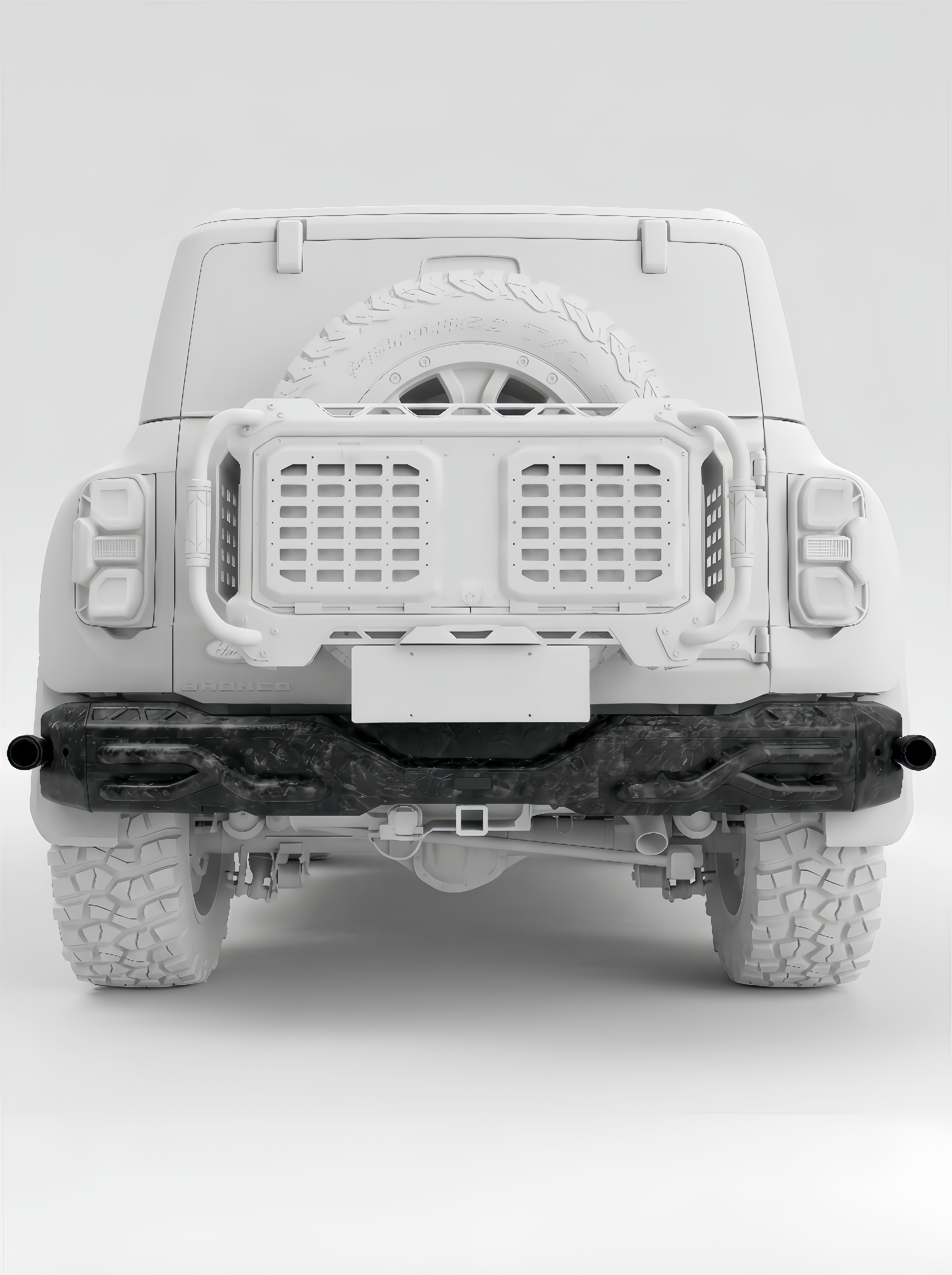 TITAN Carbon Fiber Rear Bumper For 2021-2026 Ford Bronco