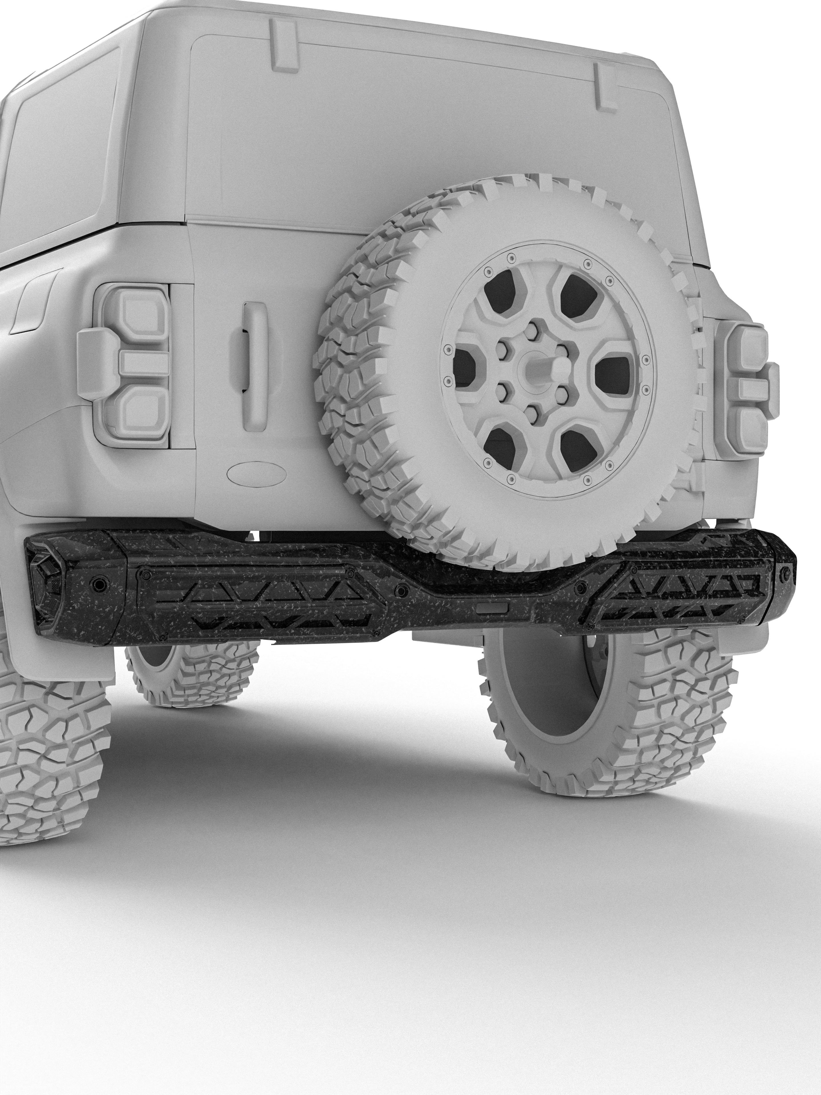 SPARK Carbon Fiber Rear Bumper For 2021-2026 Ford Bronco