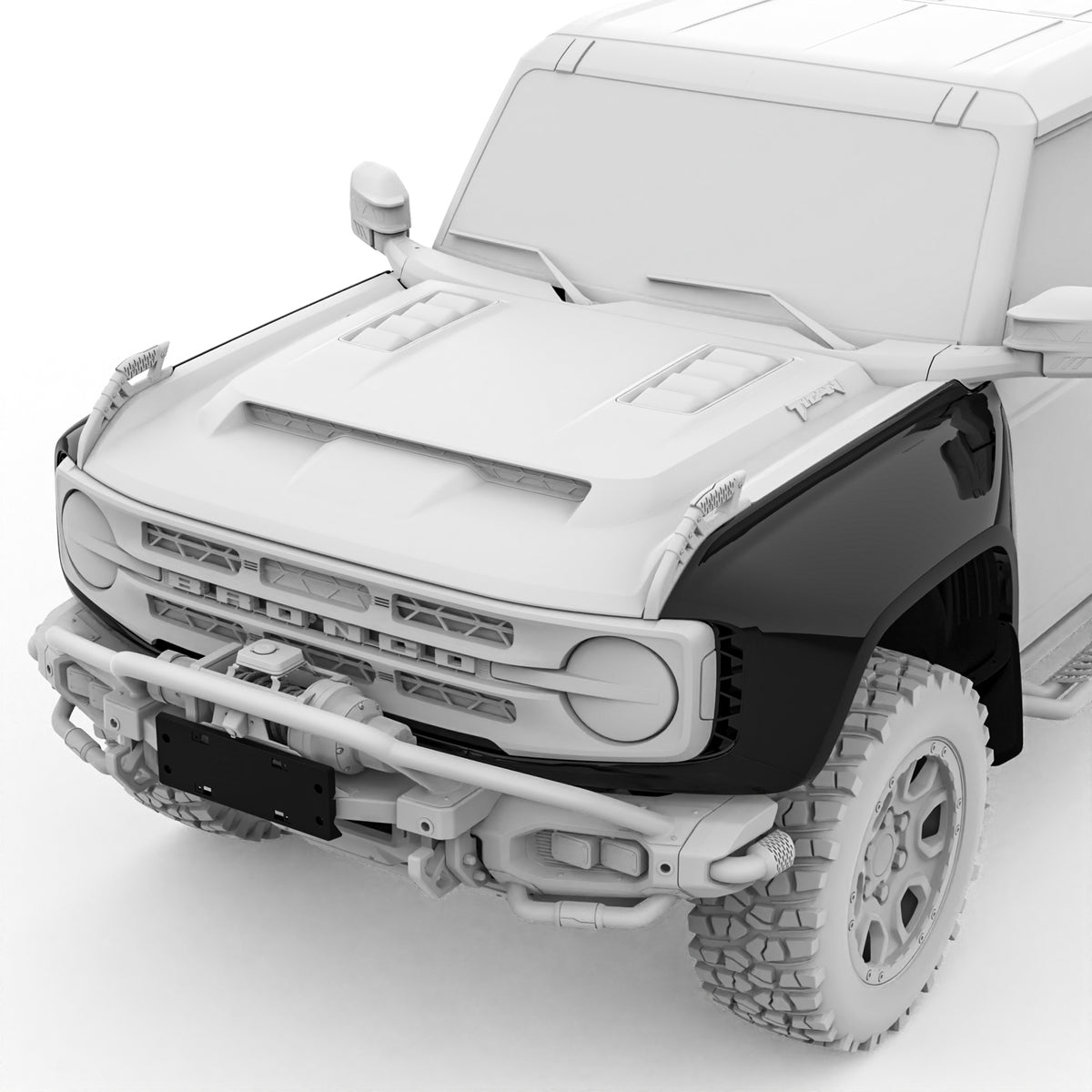 TITAN Carbon Fiber Front Fender Kit For 2021-2026 Ford Bronco