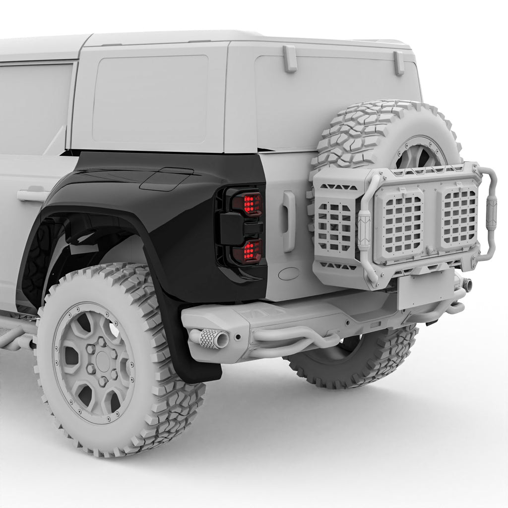 TITAN Carbon Fiber Rear Fender Kit For 2021-2026 Ford Bronco