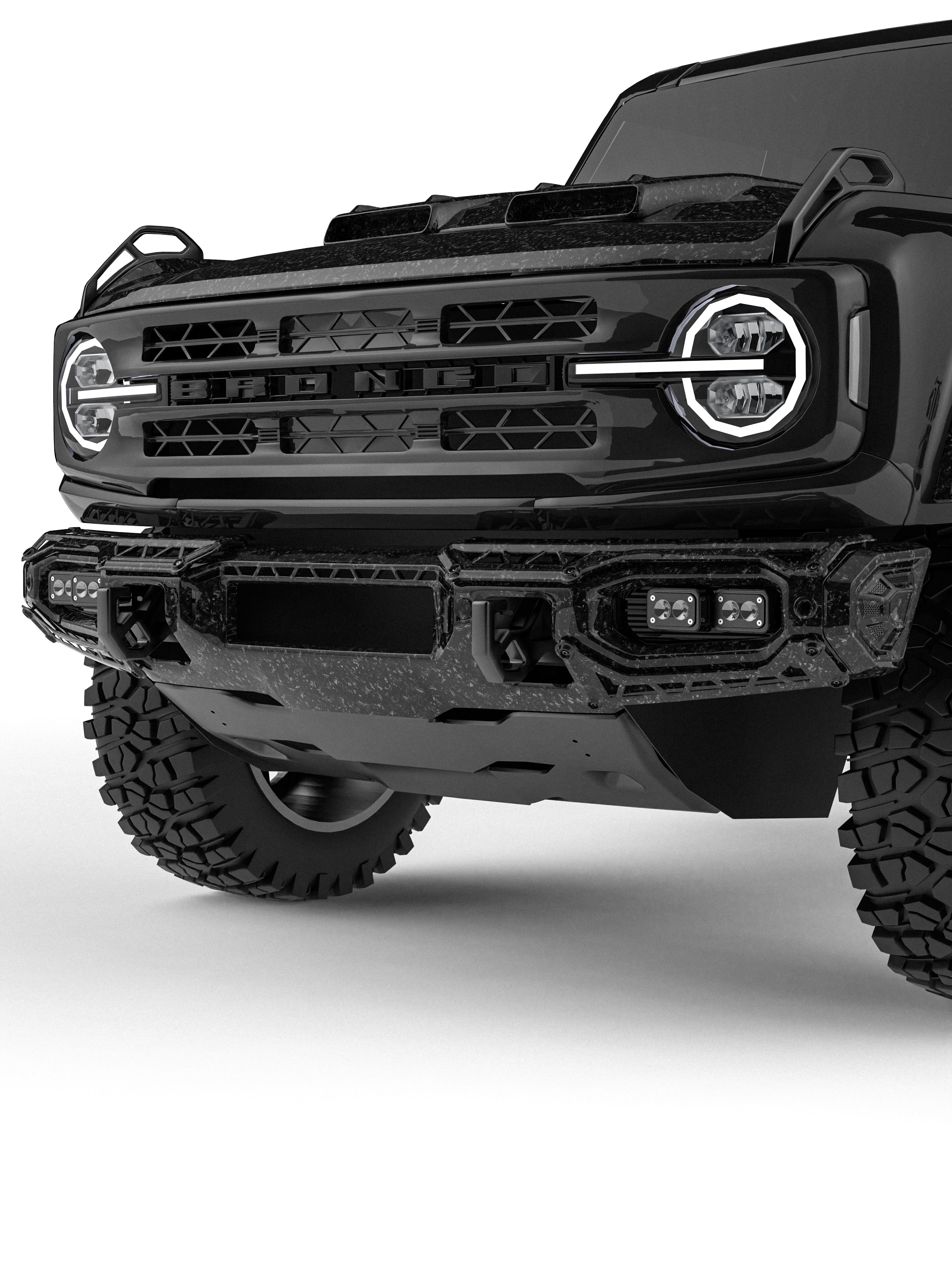 SPARK Carbon Fiber Front Bumper For 2021-2026 Ford Bronco