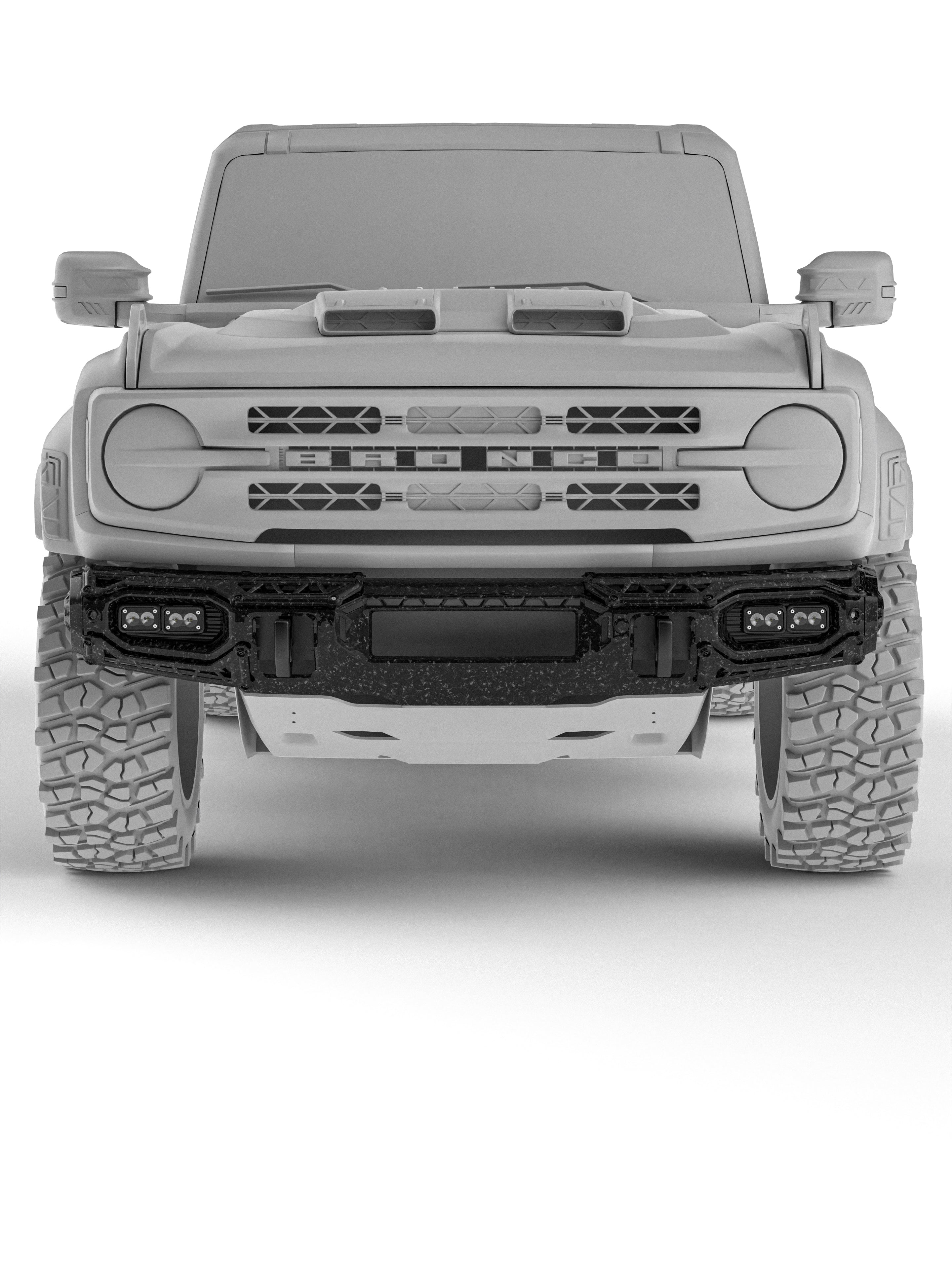 SPARK Carbon Fiber Front Bumper For 2021-2026 Ford Bronco